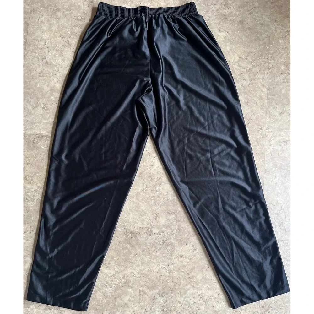 Vtg Nike Team Sports Break Away Snap Pants Mens XL Black Swoosh 90s Shimmer